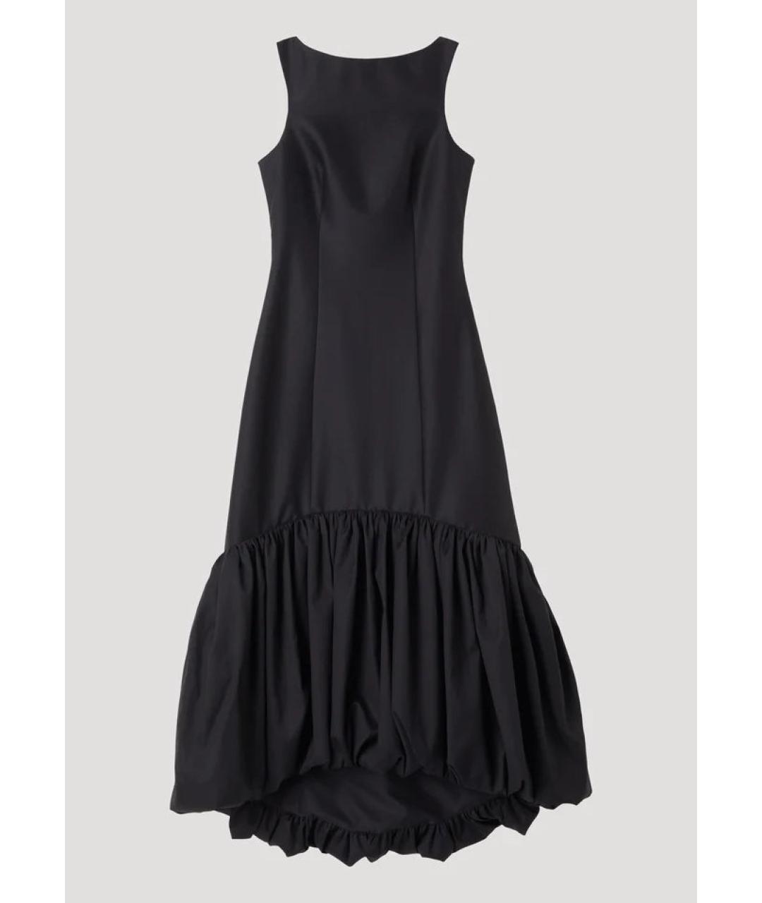 ROHE Черное шерстяное вечернее платье, фото 4