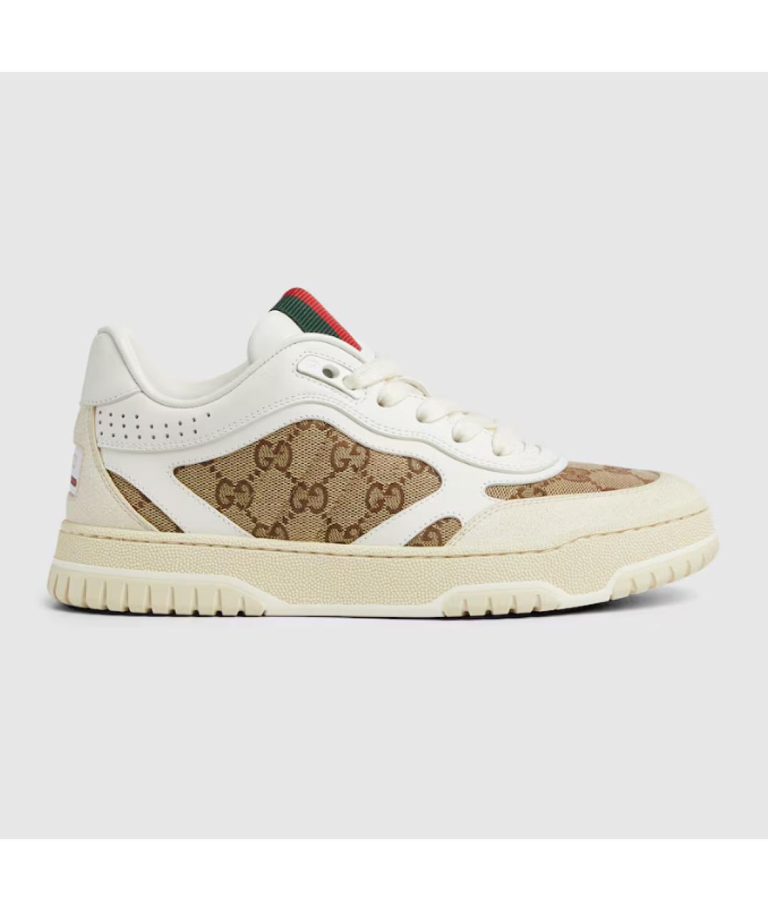 GUCCI Белые кожаные кеды, фото 4