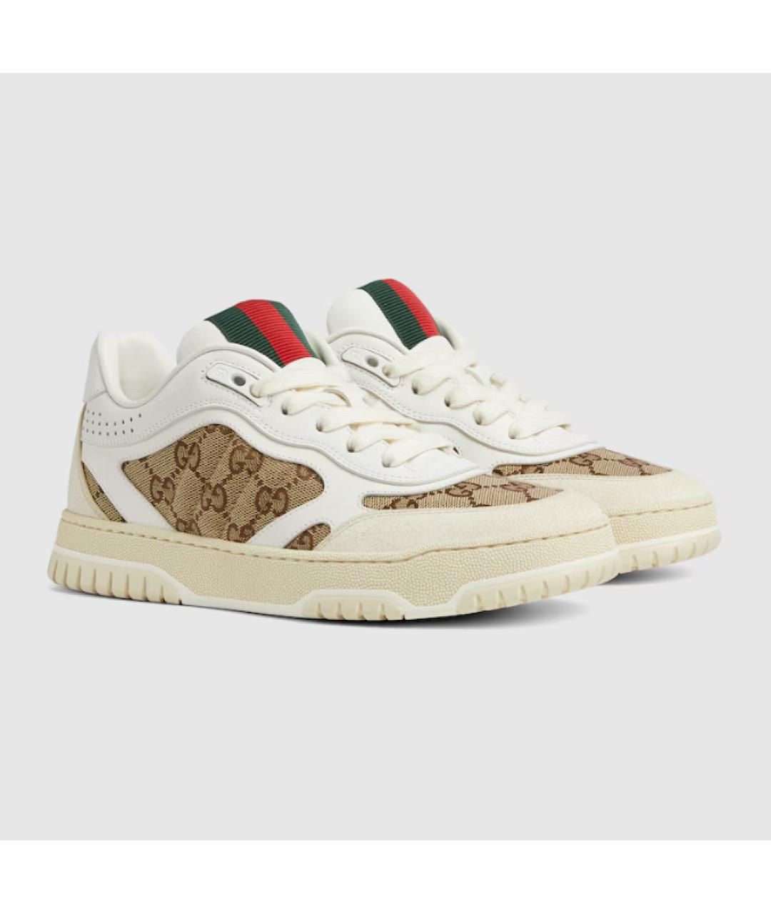 GUCCI Белые кожаные кеды, фото 2