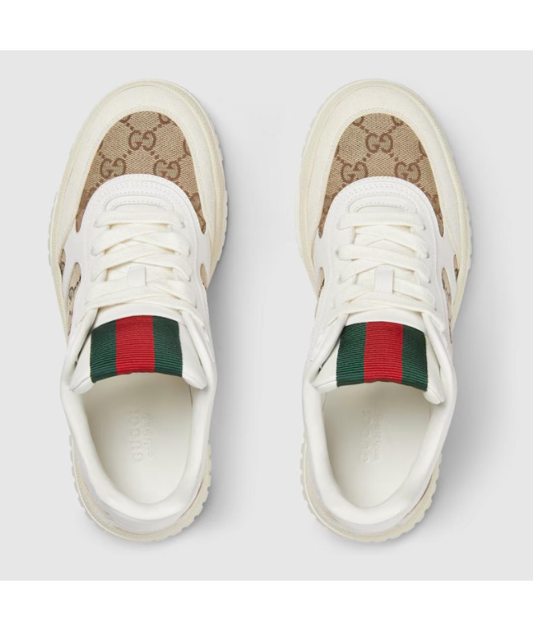 GUCCI Белые кожаные кеды, фото 3