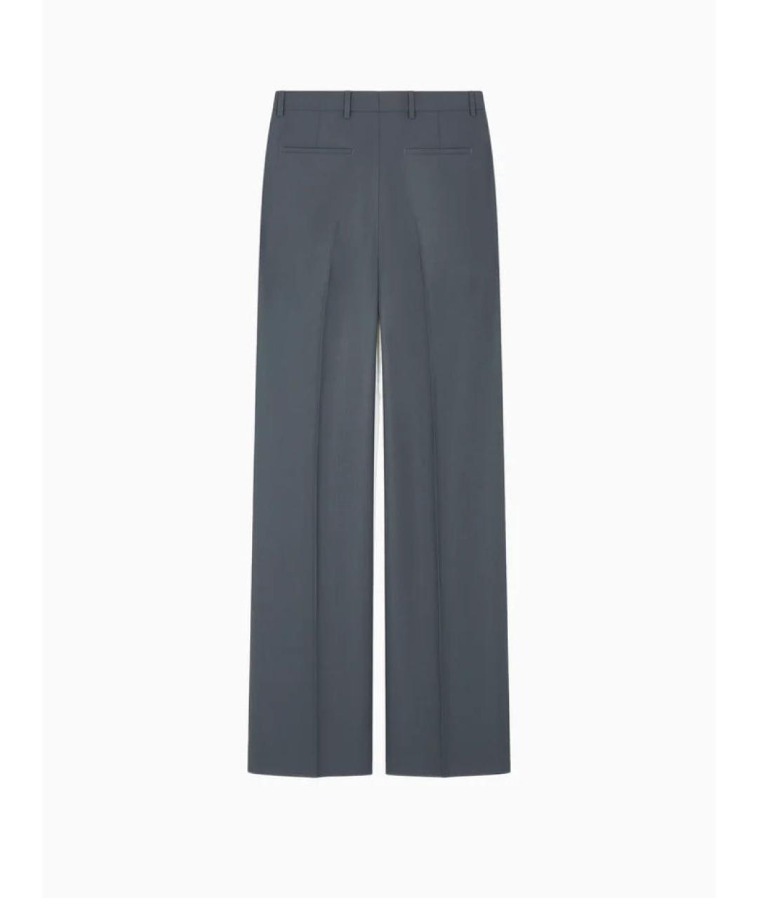 GUCCI Серые полиэстеровые прямые брюки, фото 2