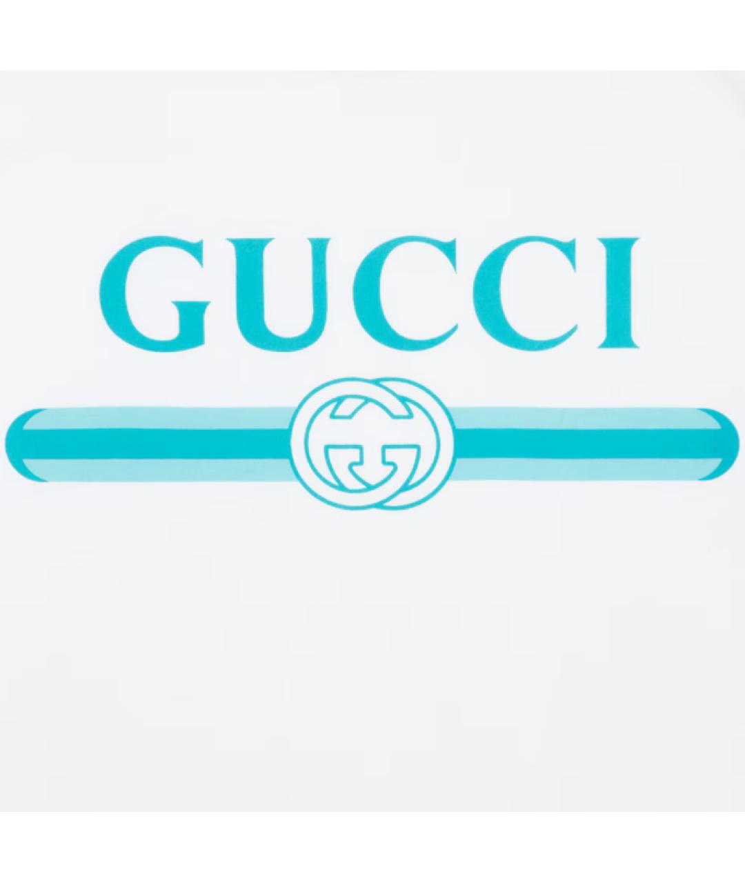GUCCI Белая хлопковая футболка, фото 3