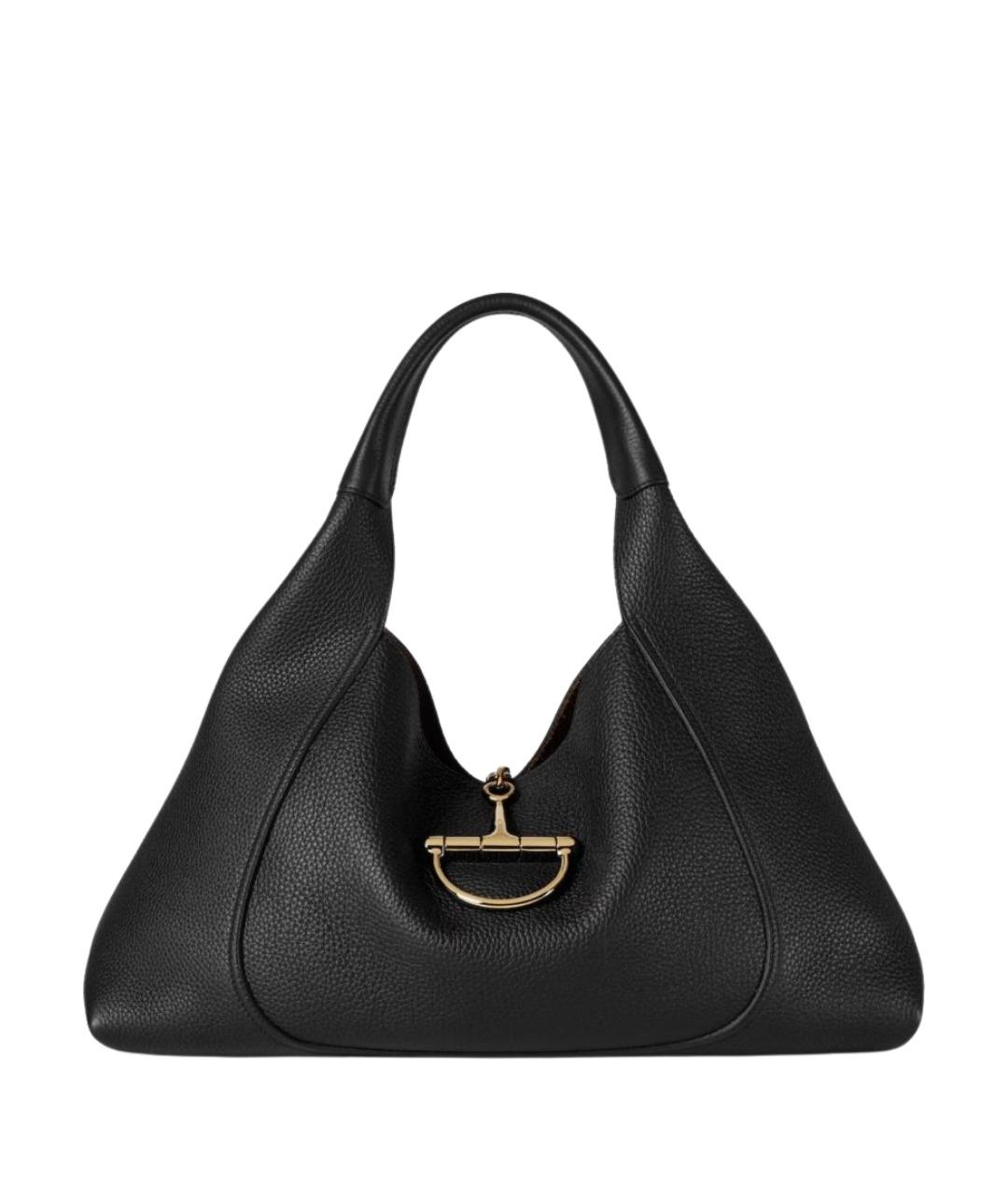 GUCCI Черная кожаная сумка тоут, фото 1