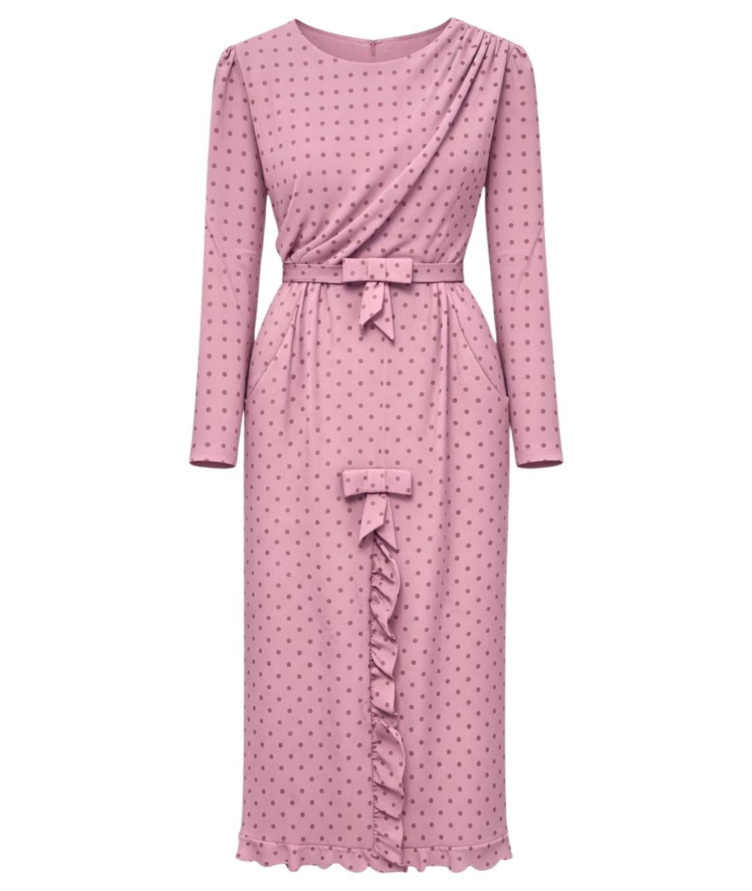 ALESSANDRA RICH Розовое шелковое вечернее платье, фото 1