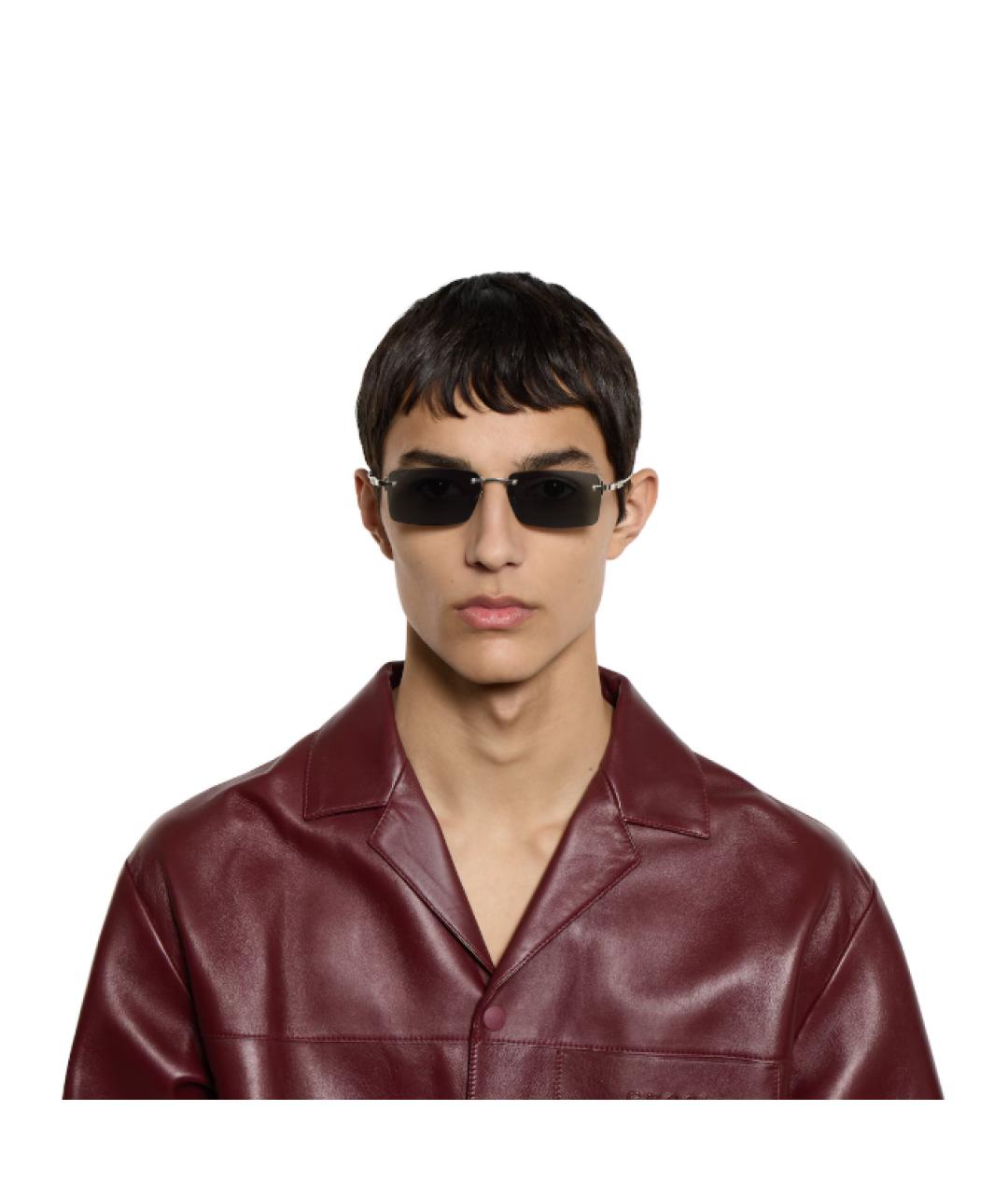 GUCCI Синие металлические солнцезащитные очки, фото 3