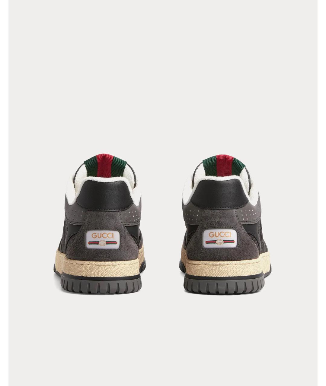 GUCCI Серые синтетические низкие кроссовки / кеды, фото 3