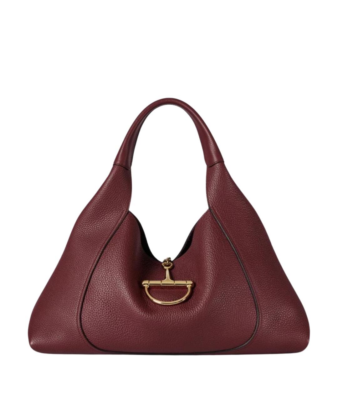 GUCCI Бордовая кожаная сумка тоут, фото 1