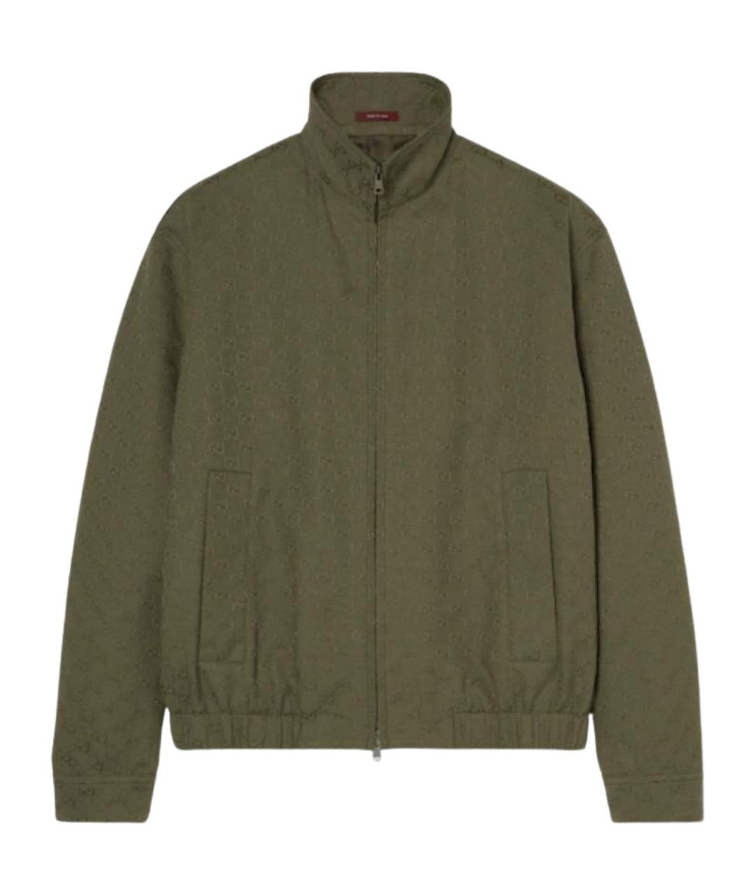 GUCCI Зеленая хлопковая куртка, фото 1