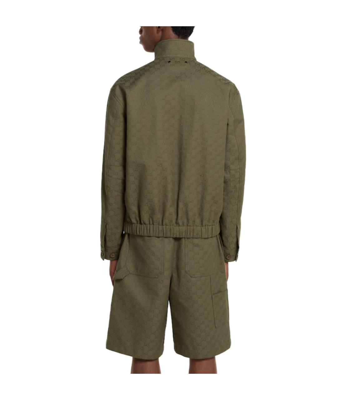 GUCCI Зеленая хлопковая куртка, фото 3