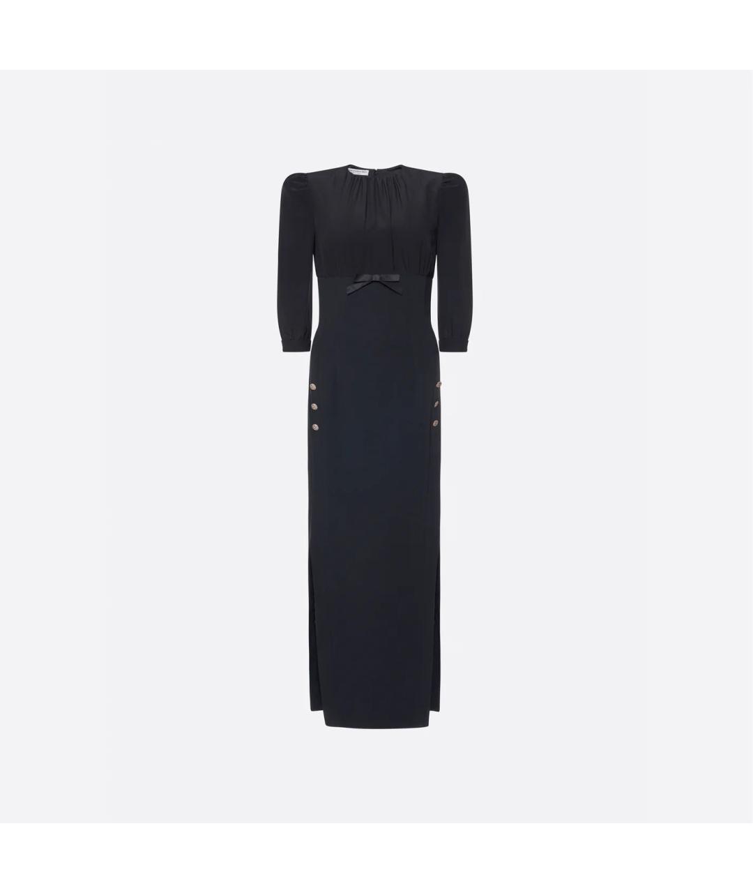 ALESSANDRA RICH Черное вискозное вечернее платье, фото 4