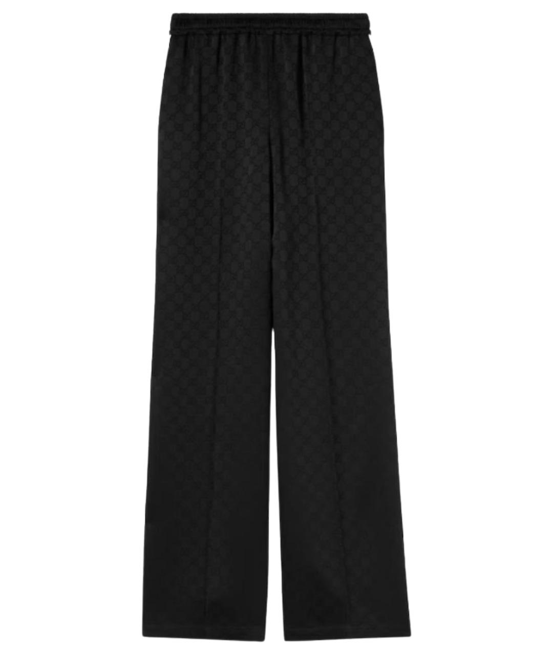 GUCCI Черные вискозные брюки широкие, фото 1