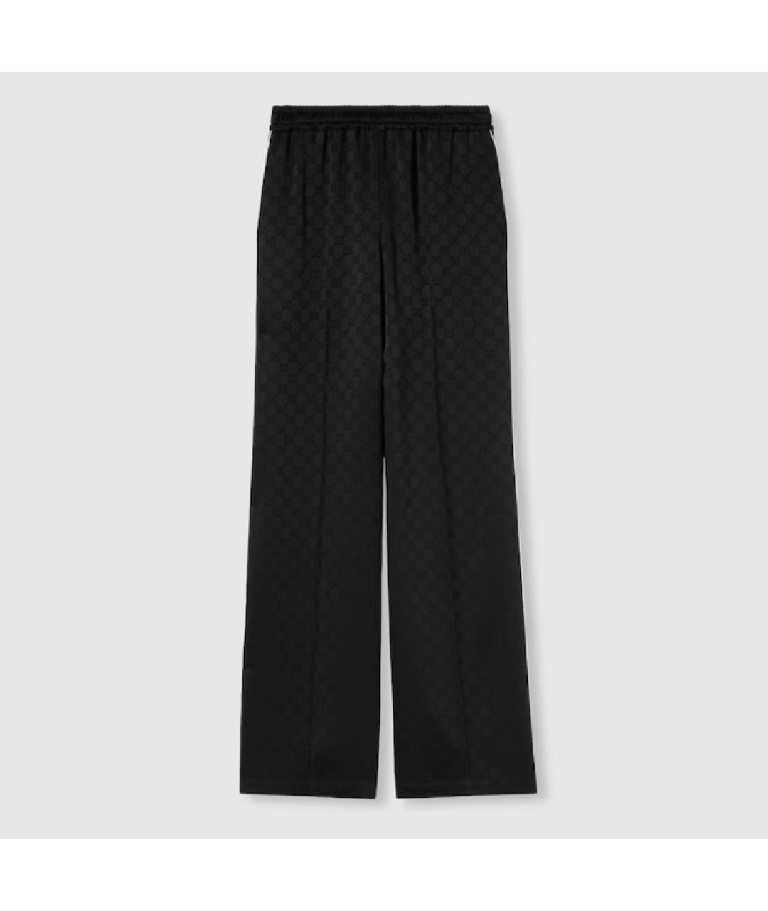 GUCCI Черные вискозные брюки широкие, фото 4