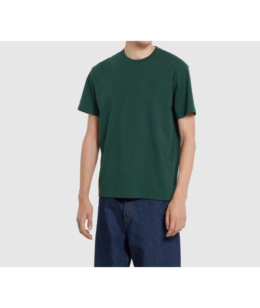 GUCCI Зеленая хлопковая футболка, фото 2