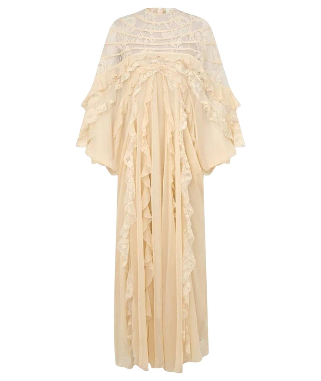 ZIMMERMANN Бежевое шелковое вечернее платье, фото 1