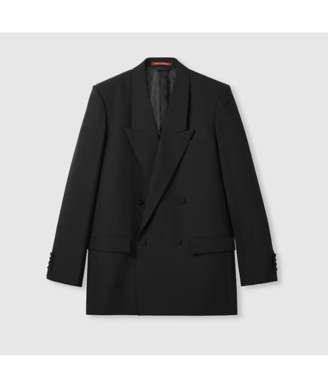 GUCCI Черный полиэстеровый жакет/пиджак, фото 4