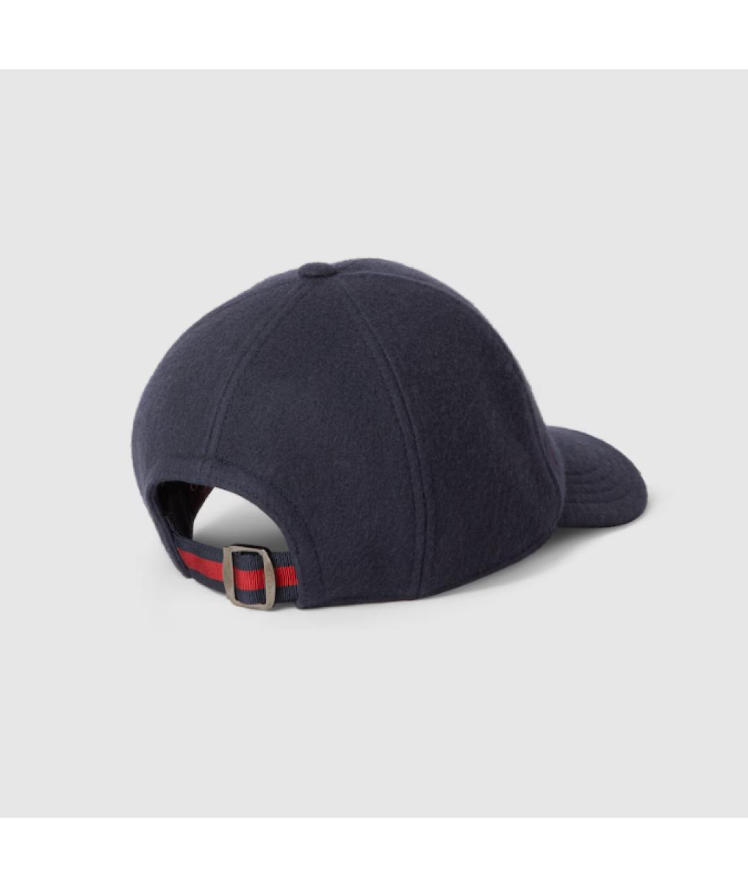 GUCCI Синяя шерстяная кепка/бейсболка, фото 3