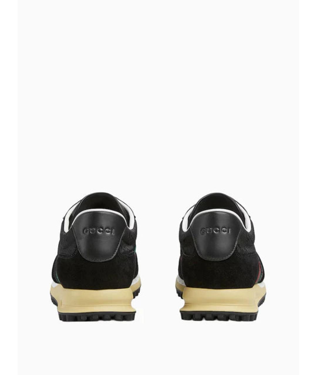 GUCCI Черные низкие кроссовки / кеды, фото 3