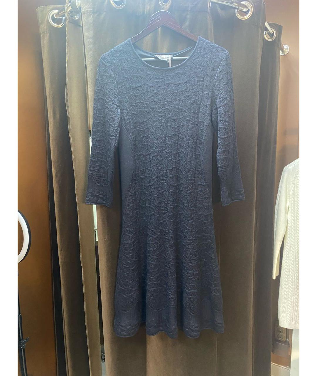 FERRAGAMO Темно-синее шерстяное повседневное платье, фото 6