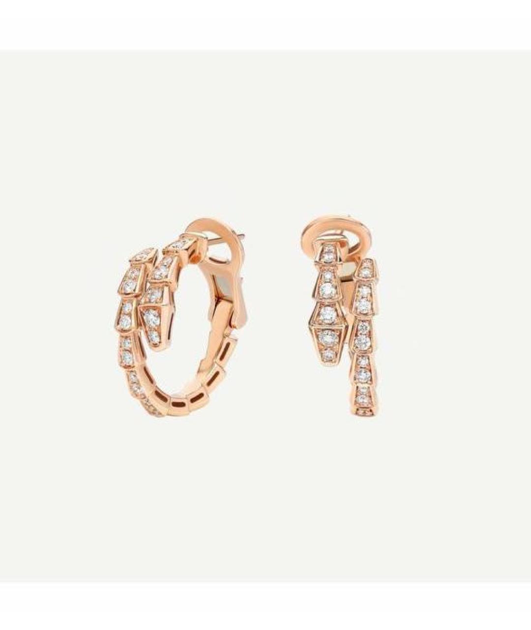 BVLGARI Золотые серьги из розового золота, фото 5