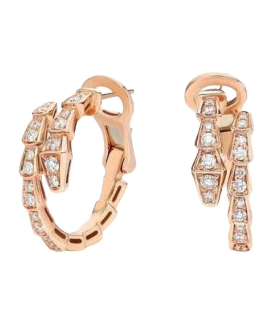 BVLGARI Золотые серьги из розового золота, фото 1