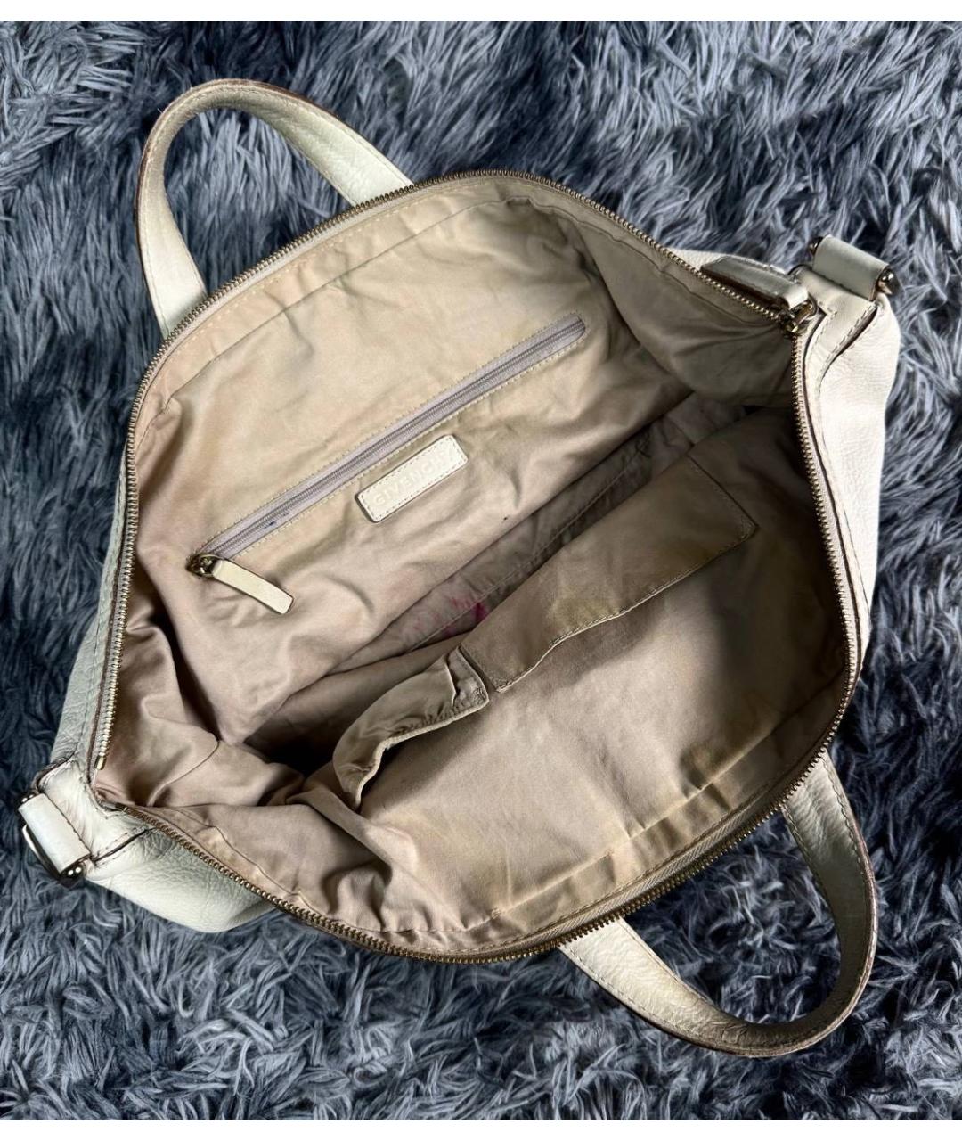 GIVENCHY Белая кожаная сумка с короткими ручками, фото 2