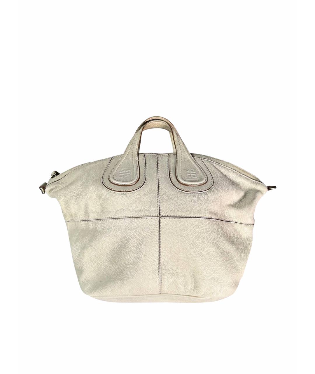 GIVENCHY Белая кожаная сумка с короткими ручками, фото 1