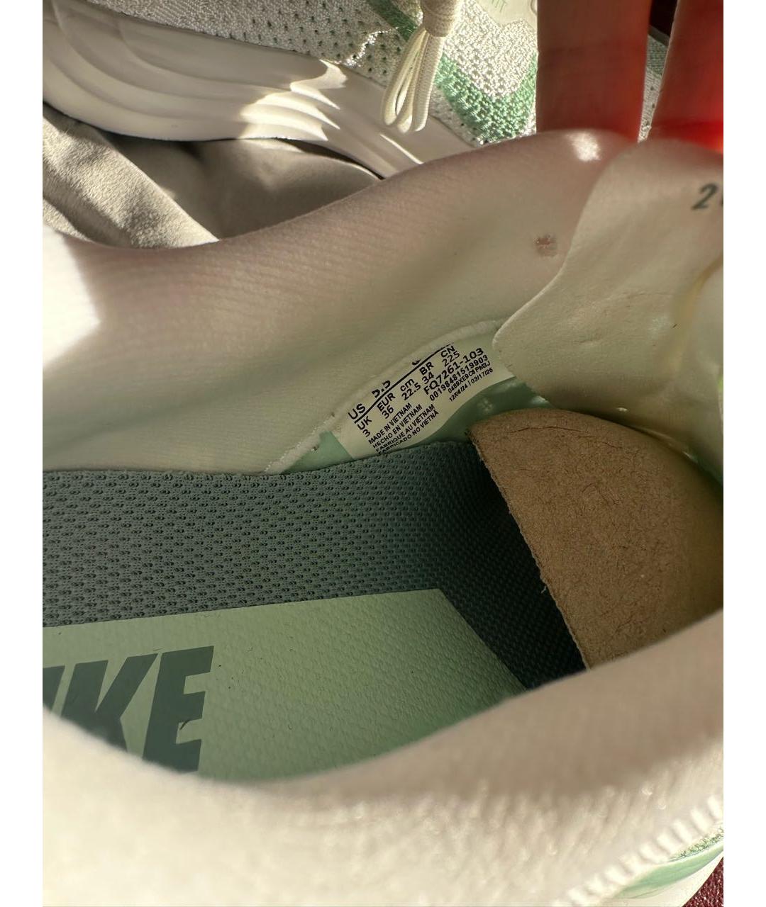 NIKE Белые текстильные кроссовки, фото 4