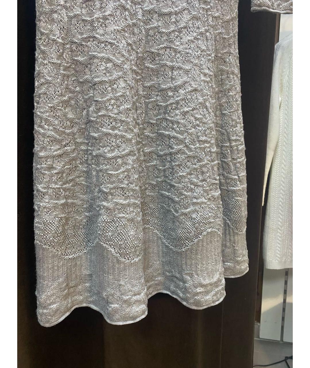 FERRAGAMO Серое шерстяное повседневное платье, фото 3