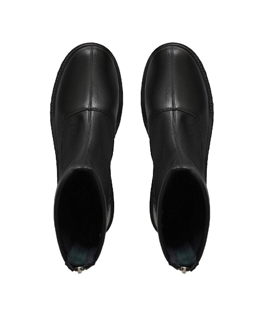 MAX MARA Черные кожаные полусапоги, фото 3