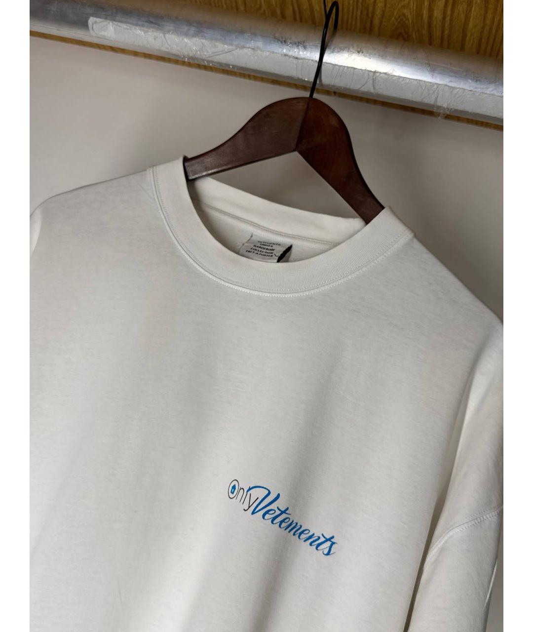 VETEMENTS Белая хлопковая футболка, фото 3
