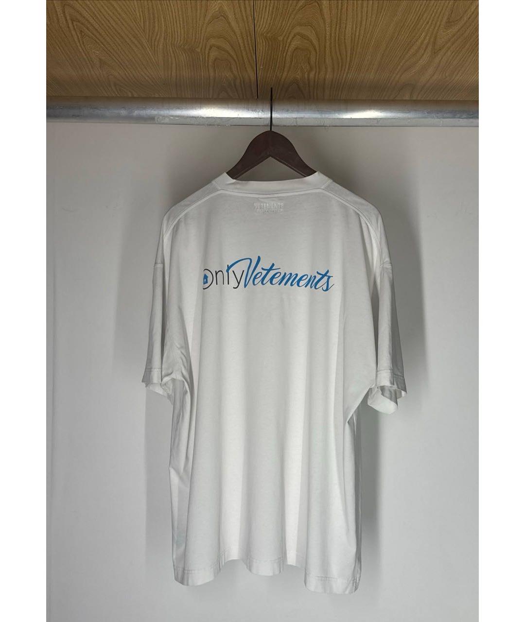 VETEMENTS Белая хлопковая футболка, фото 2