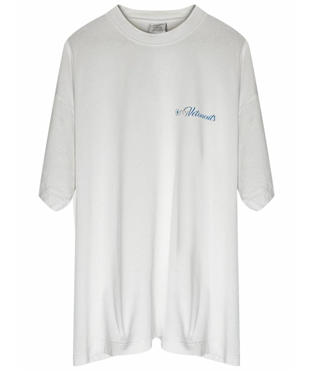 VETEMENTS Белая хлопковая футболка, фото 1