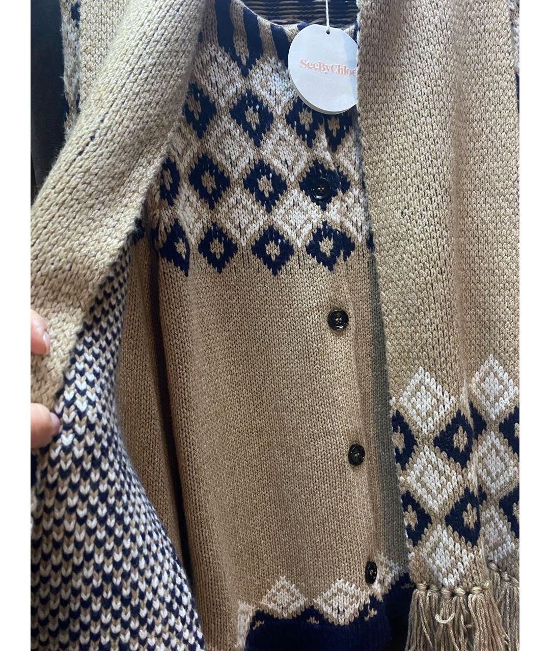 SEE BY CHLOE Бежевый вискозный кардиган, фото 4