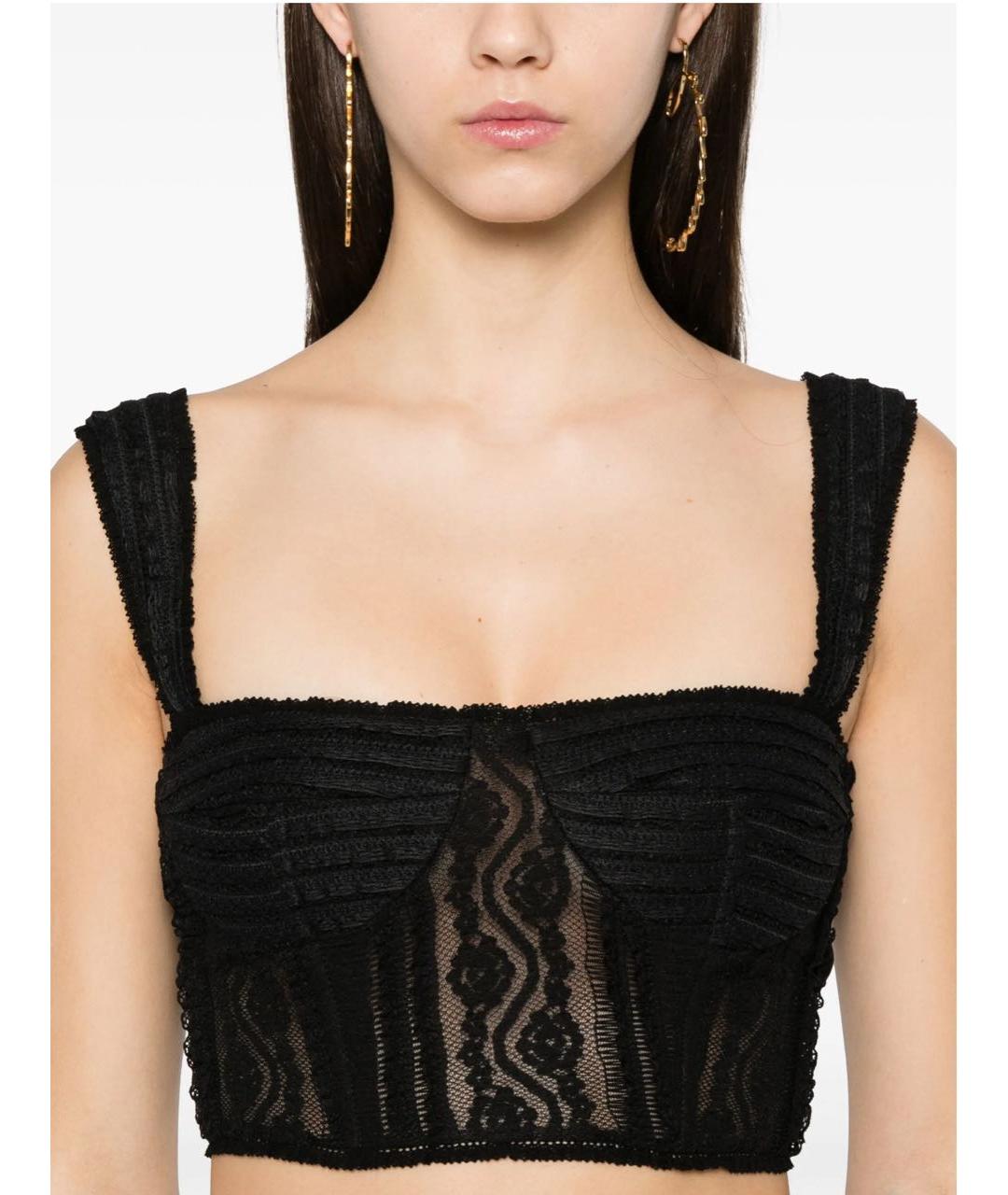 CHARO RUIZ Черный хлопковый костюм с брюками, фото 5