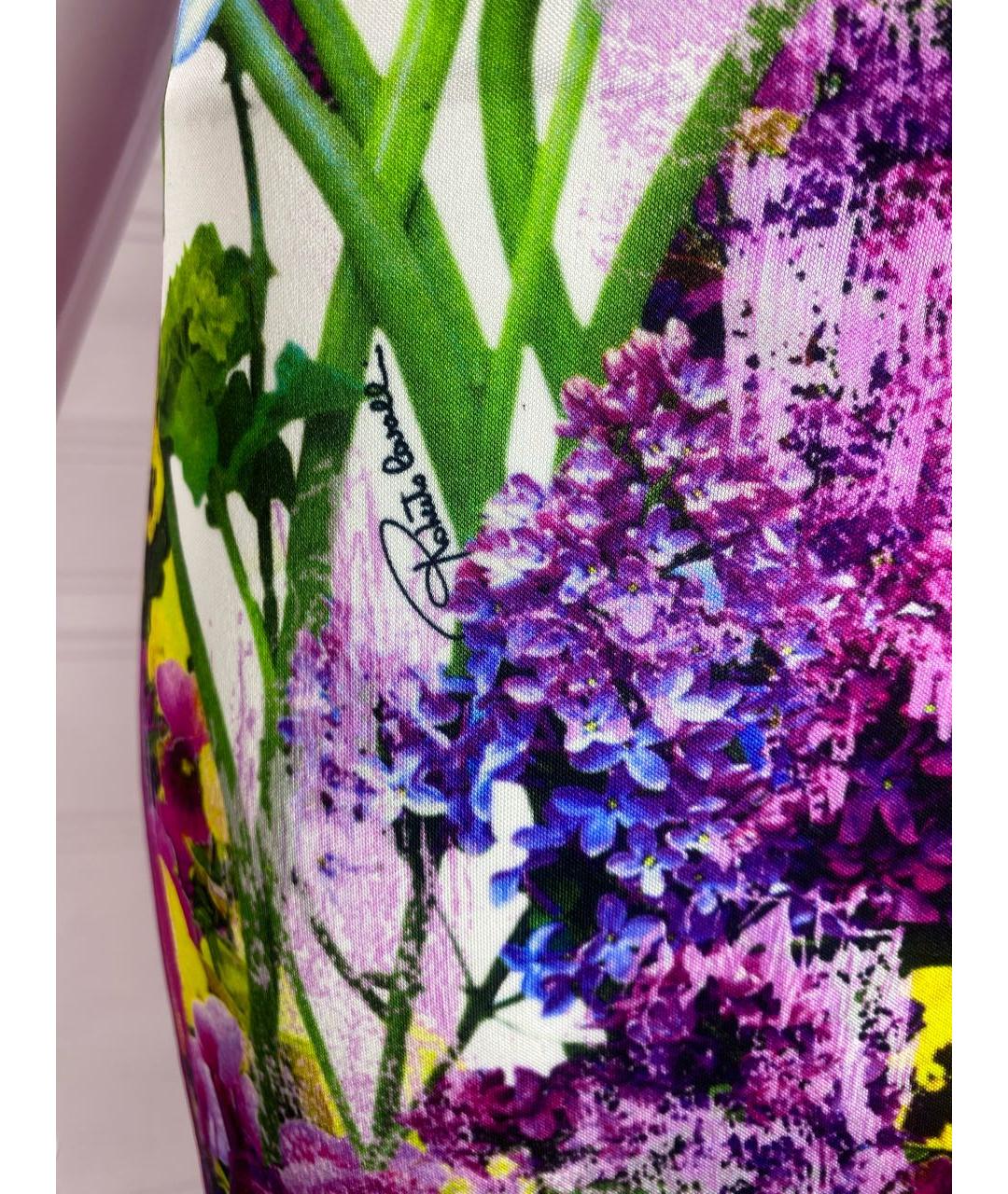 ROBERTO CAVALLI Мульти вискозное коктейльное платье, фото 4
