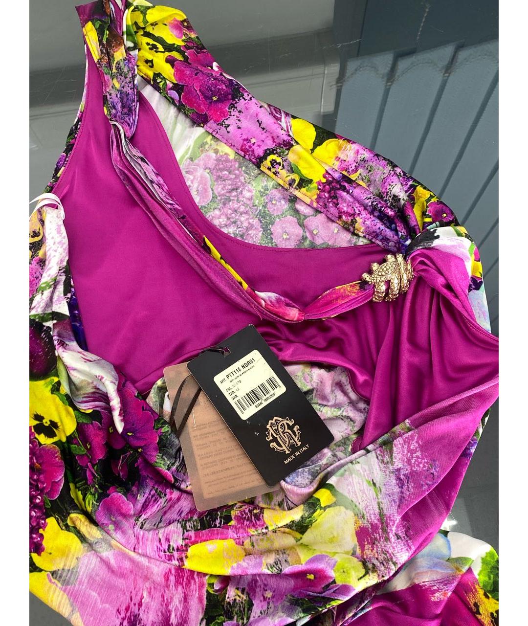 ROBERTO CAVALLI Мульти вискозное коктейльное платье, фото 3