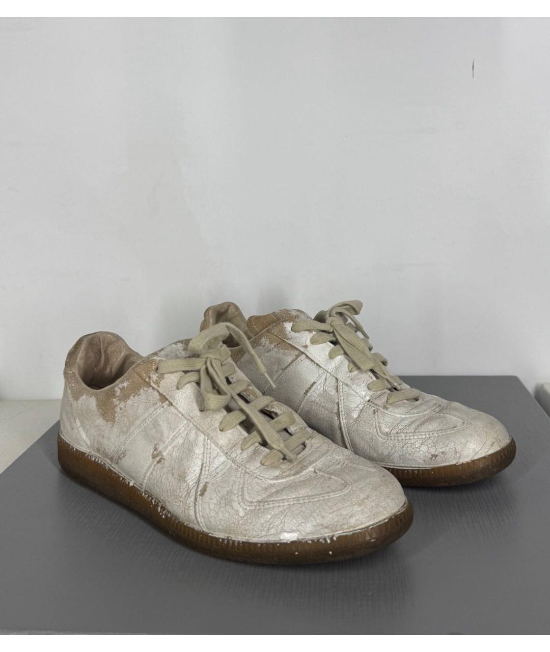 MAISON MARGIELA Белые низкие кроссовки / кеды, фото 2