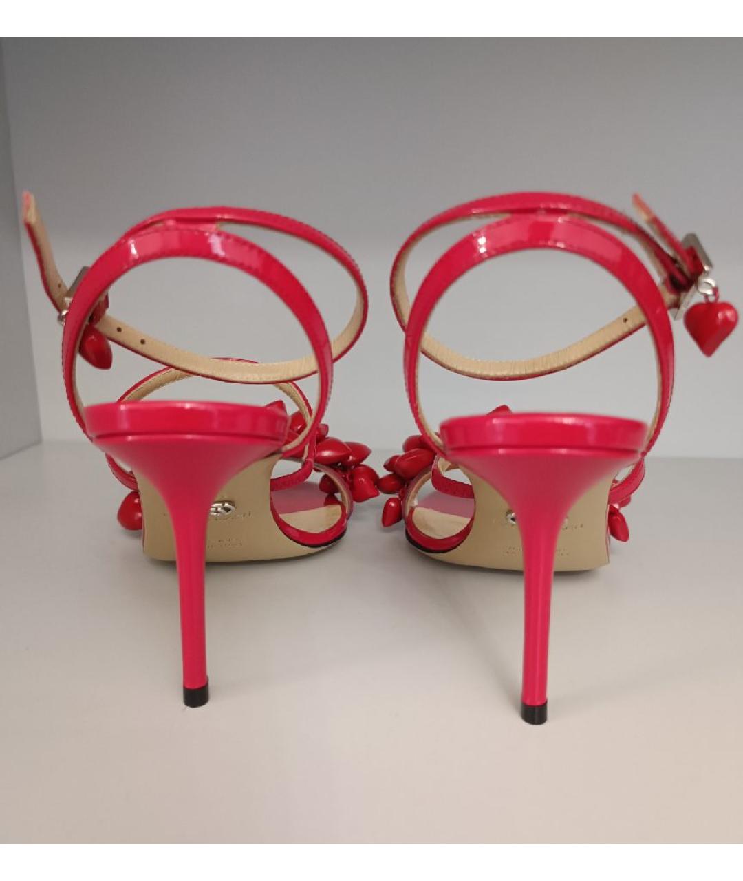 MACH&MACH Красные босоножки из лакированной кожи, фото 4
