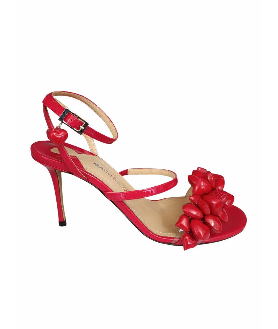 MACH&MACH Красные босоножки из лакированной кожи, фото 1