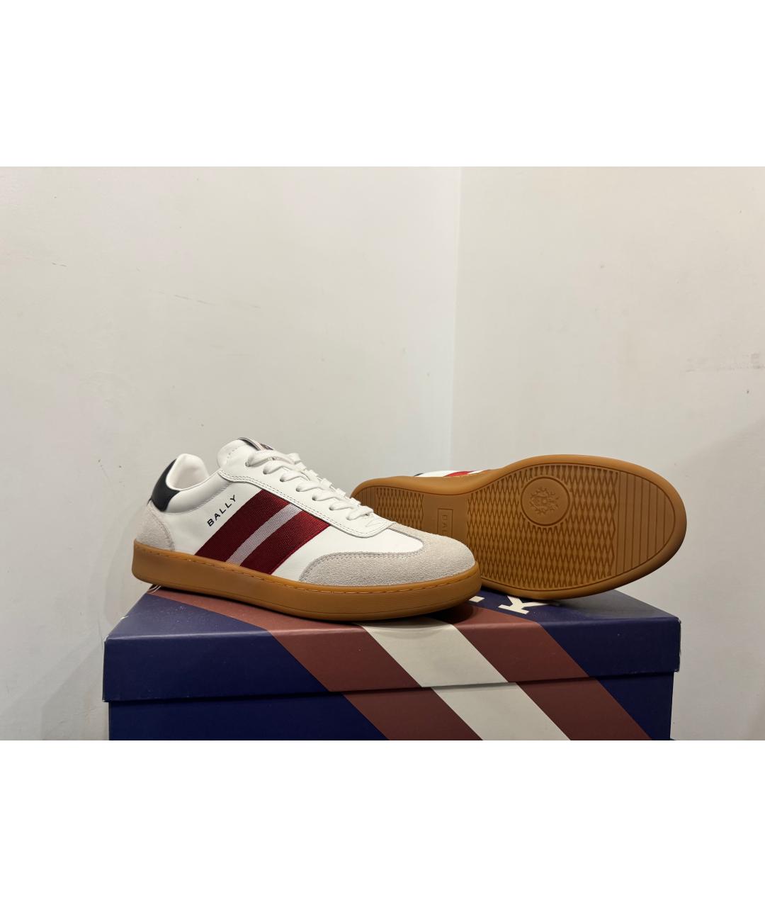 BALLY Белые кожаные кеды, фото 3