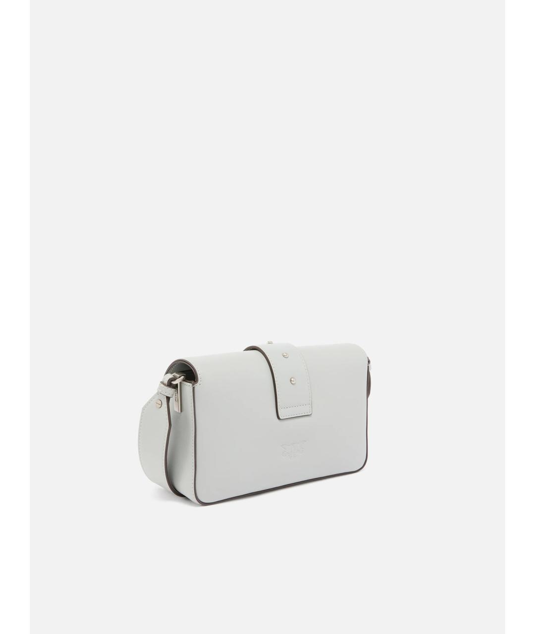 PINKO Серая кожаная сумка через плечо, фото 3