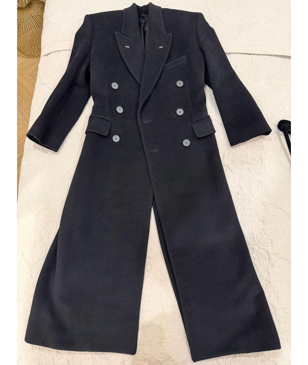 BALENCIAGA Черное кашемировое пальто, фото 8
