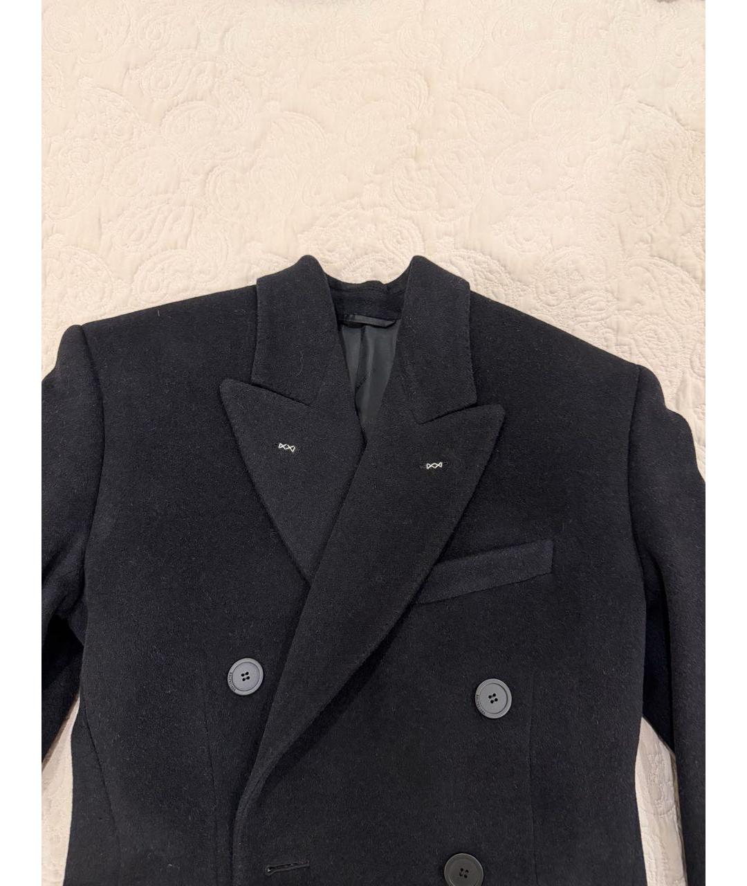 BALENCIAGA Черное кашемировое пальто, фото 4