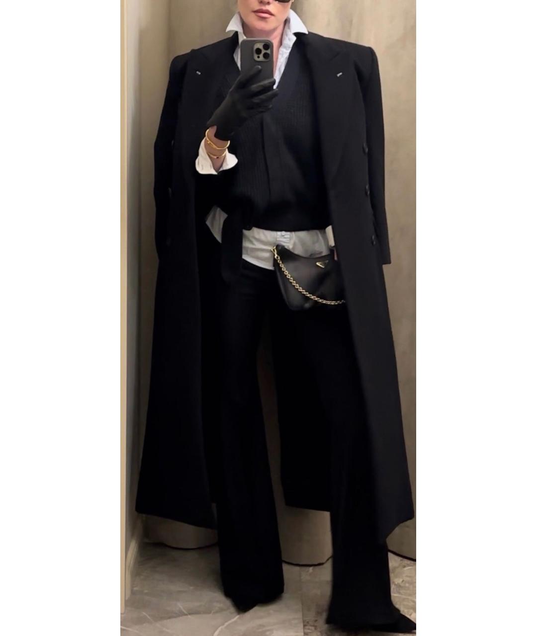 BALENCIAGA Черное кашемировое пальто, фото 7