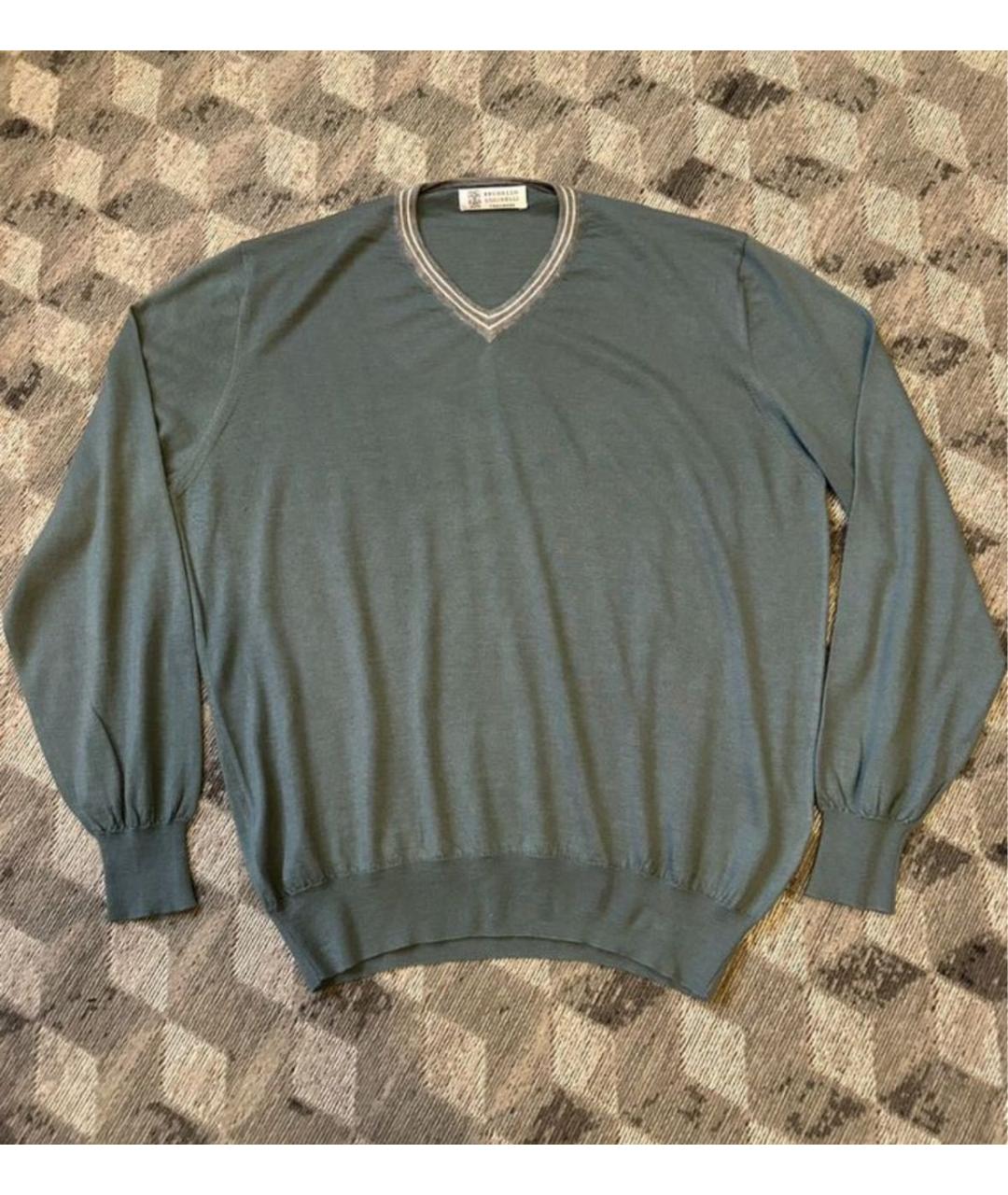 BRUNELLO CUCINELLI Салатовый кашемировый джемпер / свитер, фото 7