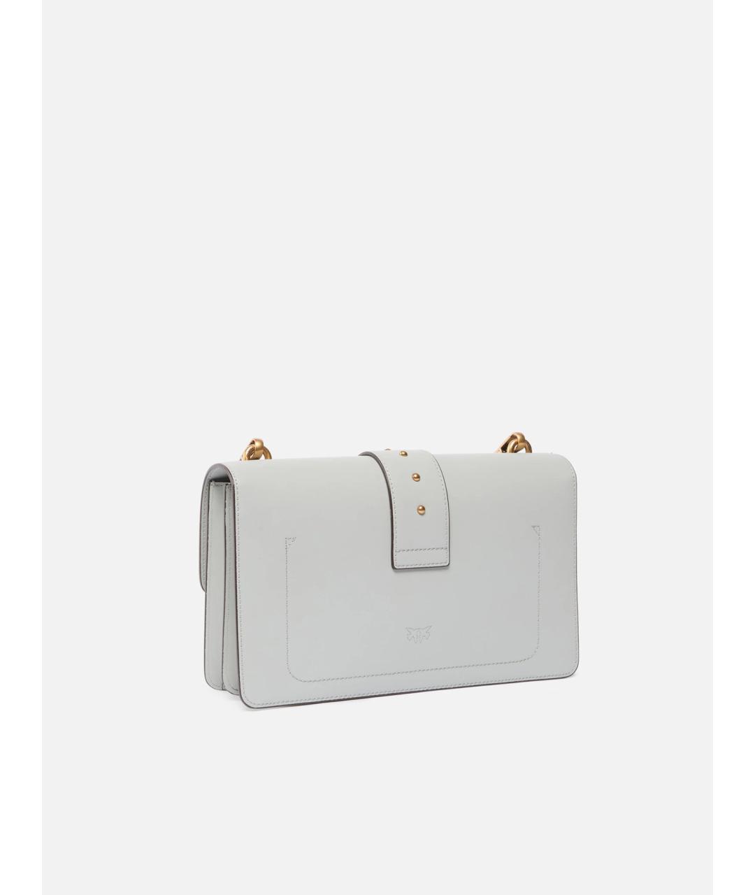 PINKO Белая кожаная сумка через плечо, фото 3