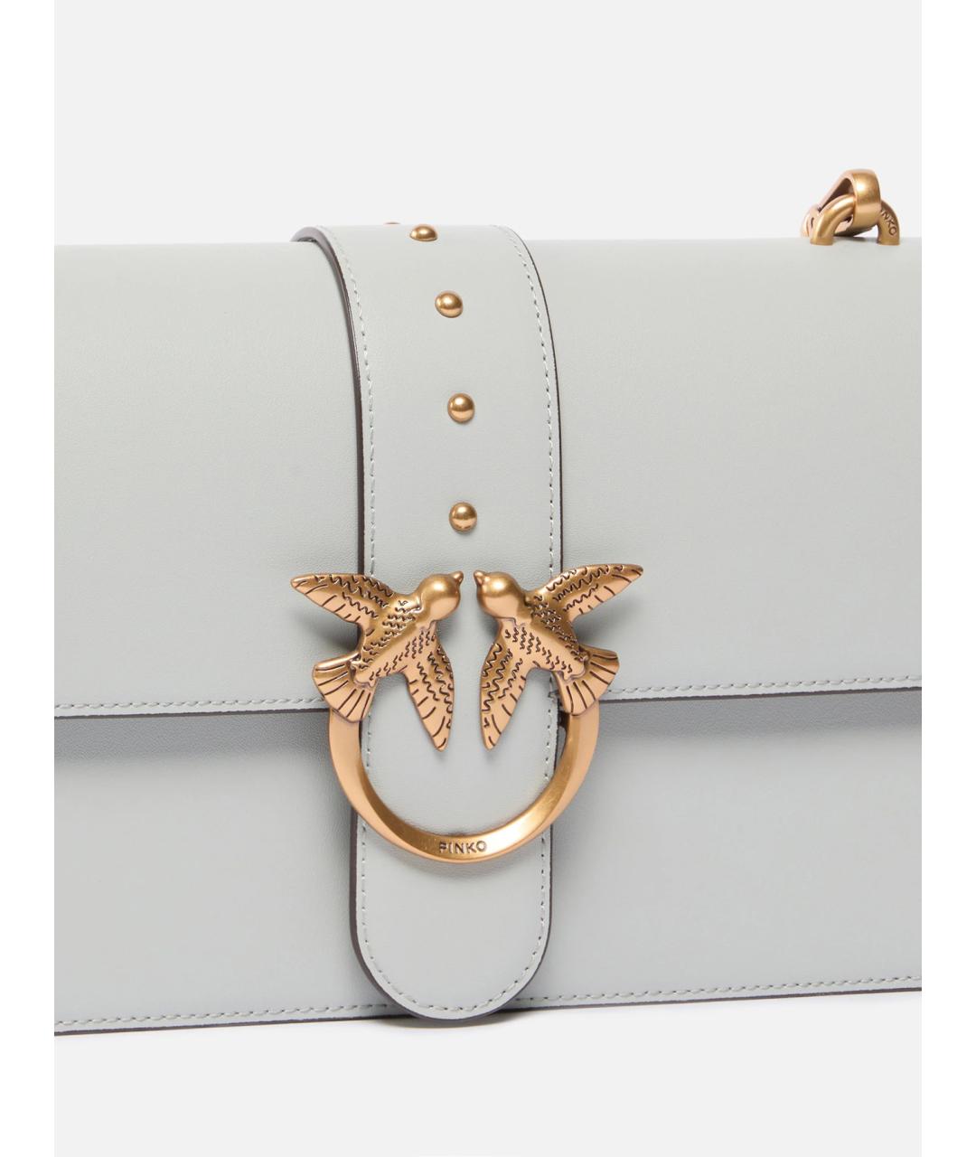 PINKO Белая кожаная сумка через плечо, фото 2