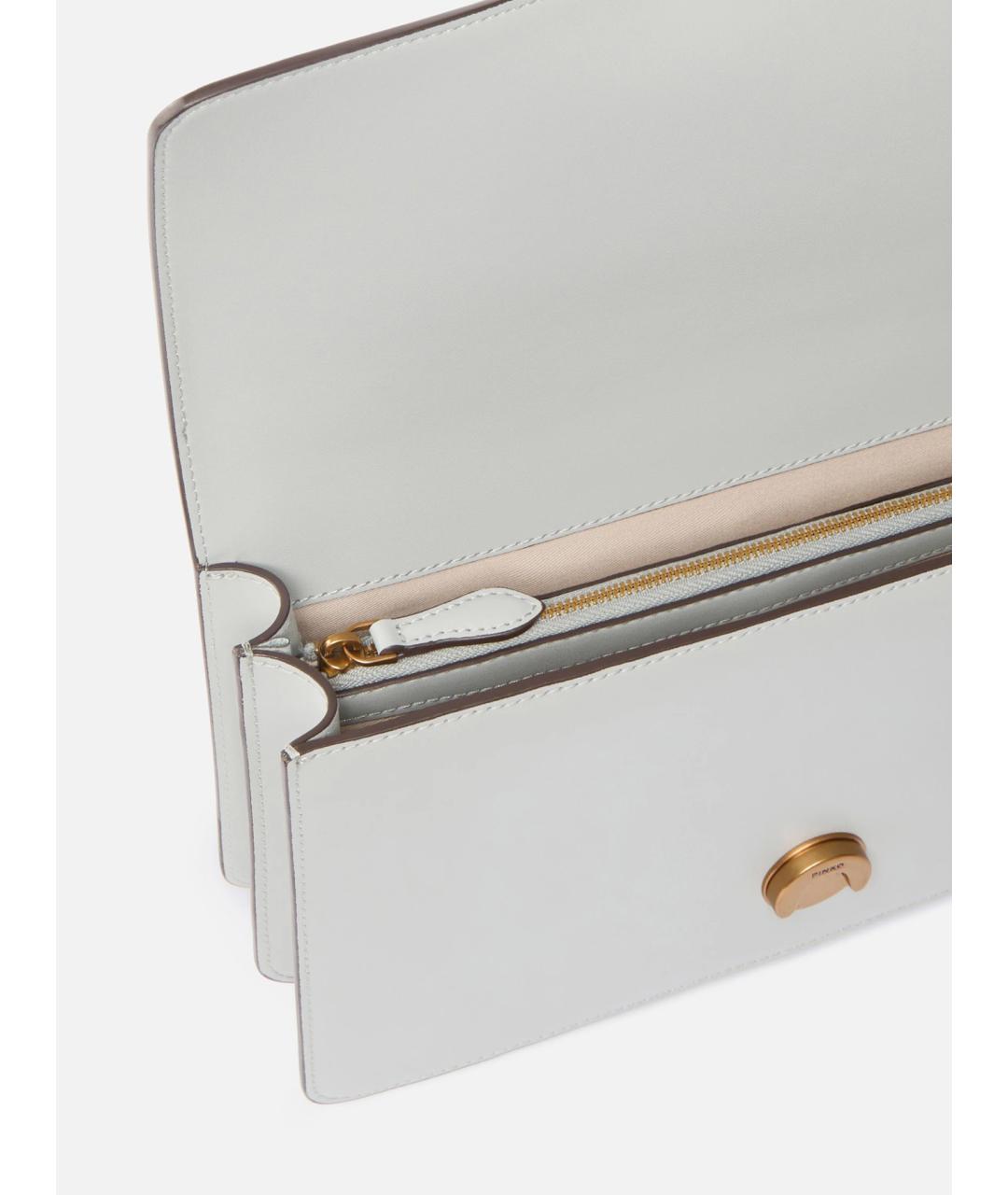 PINKO Белая кожаная сумка через плечо, фото 4