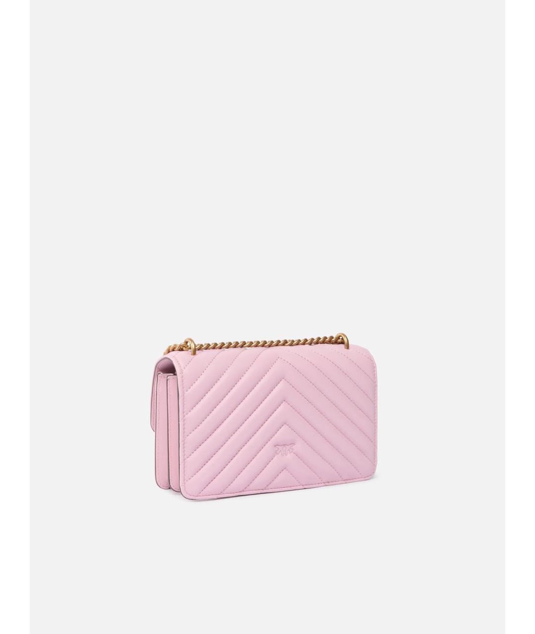 PINKO Розовая кожаная сумка через плечо, фото 3