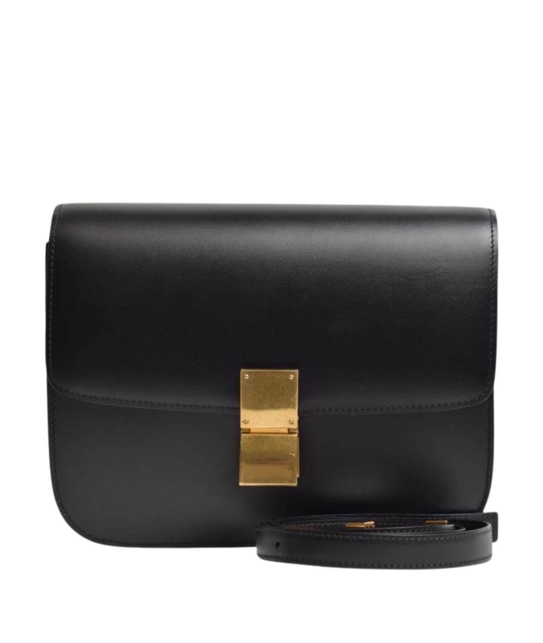 CELINE Черная кожаная сумка через плечо, фото 1